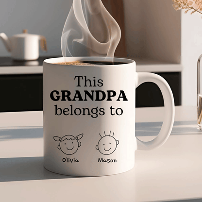 11 oz. Personalized This grandpa belongs to goodiemug