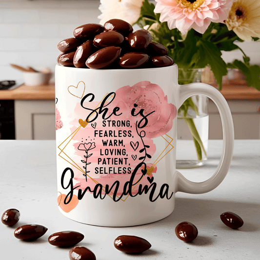 15 oz. She is grandma goodiemug