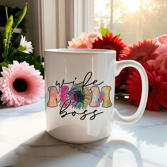 15 oz. Wife Mom Boss goodiemug