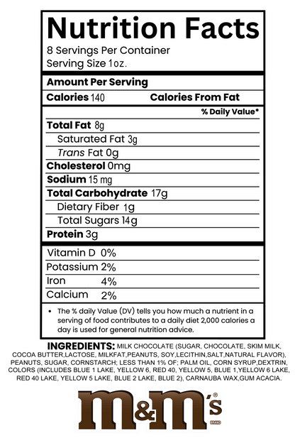 Peanut m&m's Nutrition Facts